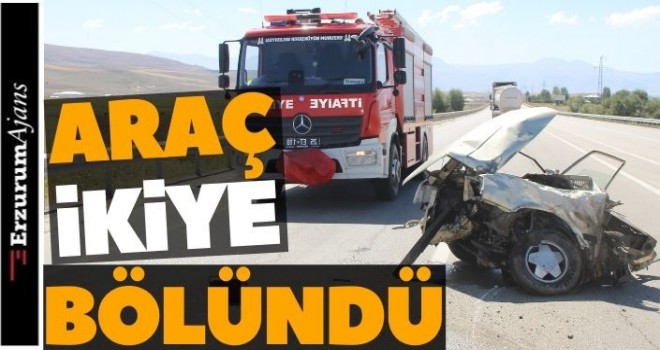 Erzurum'da korkutan kaza
