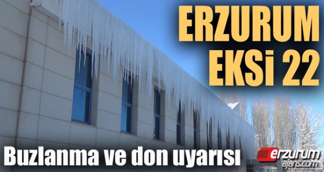 Erzurum'da soğuk hava: Eksi 22!