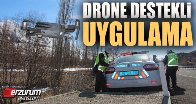 Oltu Jandarma'dan drone destekli uygulama