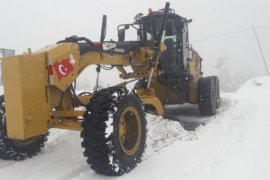 Oltu'da mayıs ayında karla mücadele