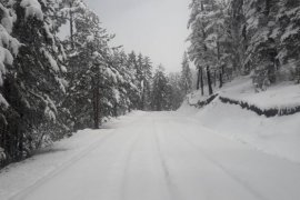 Oltu'da mayıs ayında karla mücadele