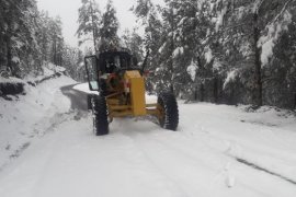 Oltu'da mayıs ayında karla mücadele