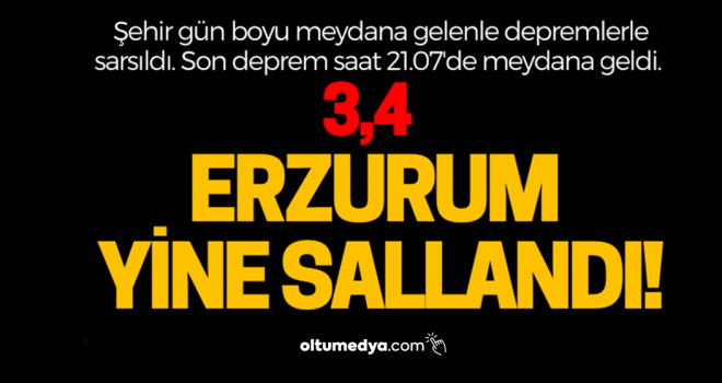 Erzurum dört depremle sarsıldı!