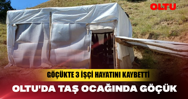 Oltu'da taş ocağında göçük