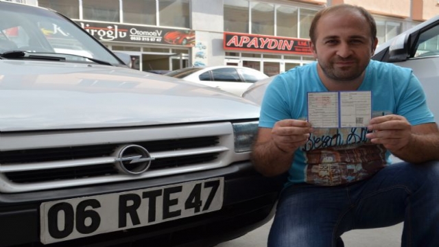 'RTE' Plakalı Otomobil 75 Bin TL'den Satılıyor