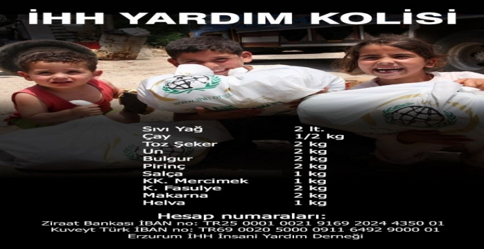 Erzurum'dan Suriye'ye Yardım Seferberliği
