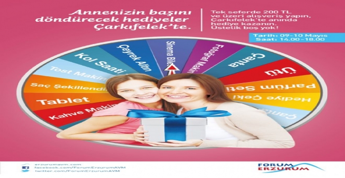 Forum Erzurum'da Çarkıfelek Heyecanı