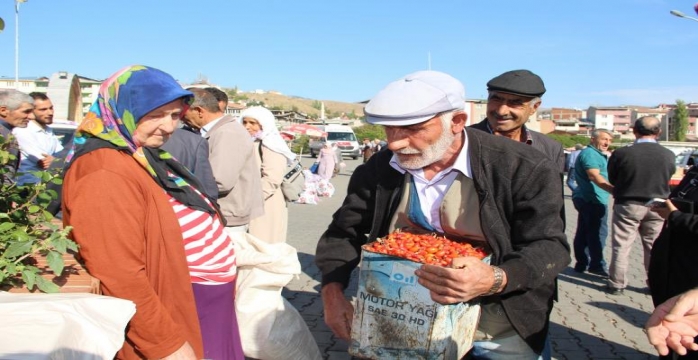Oltu Pazarında Kuşburnu Adeta Talan Ediliyor