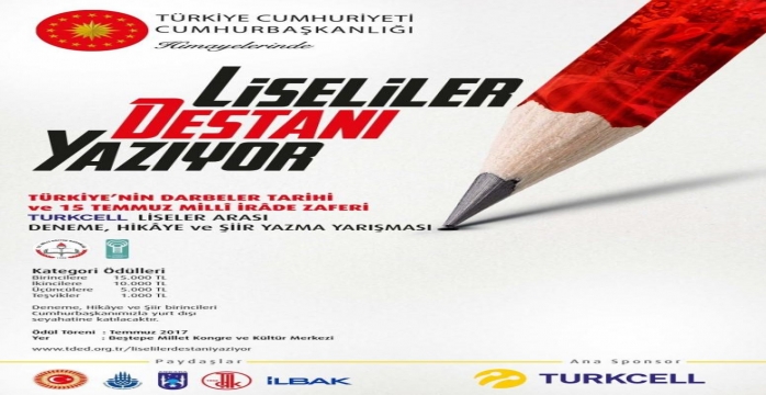 Cumhurbaşkanlığı Himayesinde Liseler Arası Deneme, Hikaye ve Şiir Yarışması!