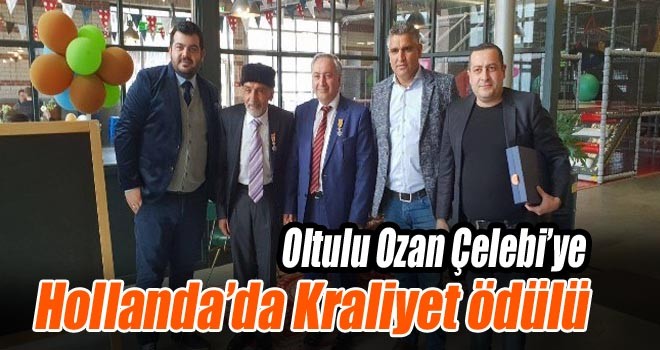 Ozan Çelebi’ye Hollanda’da Kraliyet Ödülü Verildi!