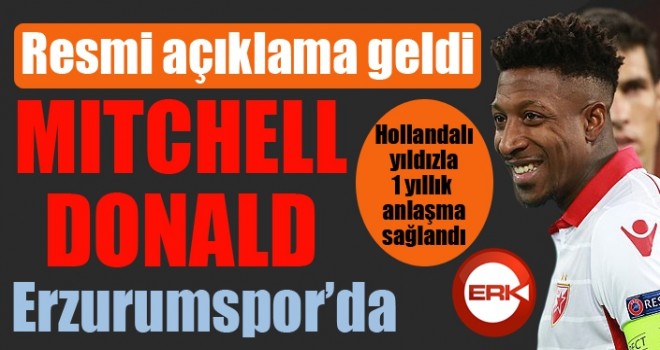 Mitchell Donald Erzurumspor'da...