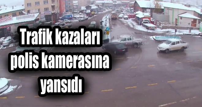 Trafik Kazaları Şehir Polis Kamerasına Yansıdı!