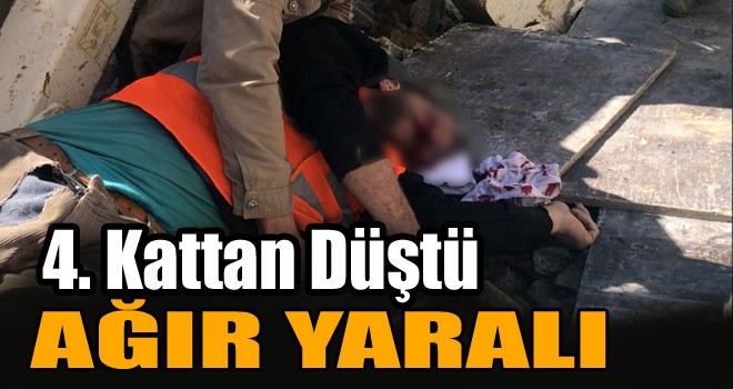İnşaatın 4. Katından Düşen İşçi Ağır Yaralandı!