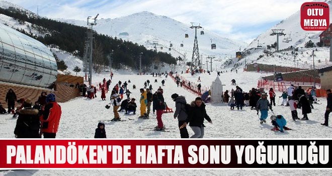 Palandöken'de hafta sonu yoğunluğu