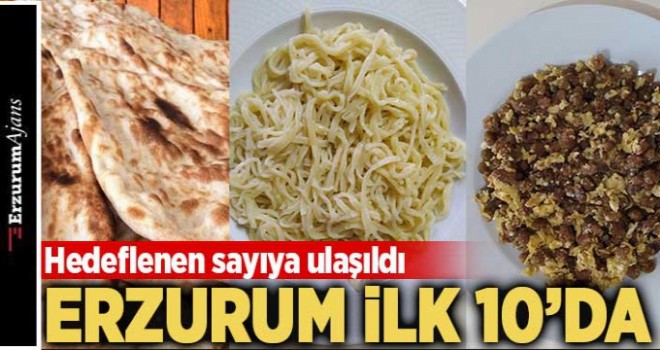 Erzurum'un üç lezzeti daha tescillendi