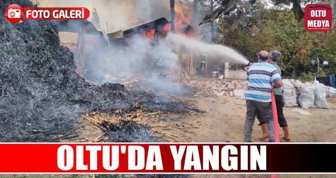 Oltu'da yangın