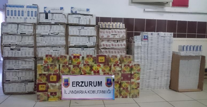 Erzurum'da 21 Bin 700 Kaçak Sigara Ele Geçirildi