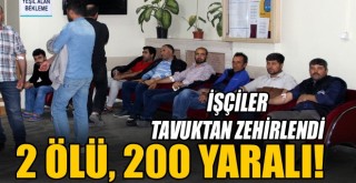 Yedikleri Tavuktan Zehirlenen 2 İşçi Öldü, 200’e Yakın İşçi Hastaneye Kaldırıldı!