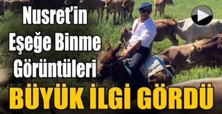 Nusret’in Şenkaya Yaylalarında Eşeğe Binme Görüntüleri Büyük İlgi Gördü!