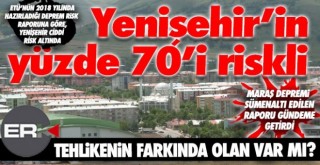 Şok rapor... Yenişehir’in yüzde 70’i riskli...