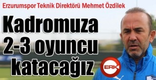 Özdilek: ''Kadromuza 2-3 oyuncu daha katacağız''