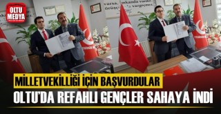 Oltu’da genç iş insanları Yeniden Refah Partisi’nden aday adaylığı başvurusu yaptı