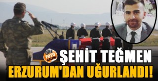 Doğubayazıt’ta Şehit Düşen Teğmen, Erzurum’dan Törenle Uğurlandı!