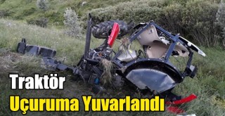 Traktör Uçuruma Yuvarlandı: 1 Yaralı!