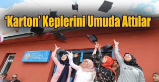 Oltu Gökçedere İlköğretim Okulu'ndan Mezun Olan Öğrenciler, Kartondan Yaptıkları Keplerini Umuda Attılar!