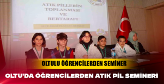 Oltu'da Öğrencilerden Atık Pil Semineri