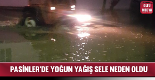Pasinler'de Yoğun Yağış Sele Neden Oldu